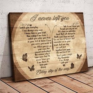 Butterfly I Never Left You Wall Art Canvas